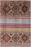 Khorjin Persian Gabbeh Hand Knotted Wool Rug - 3' 4" X 4' 10" - Golden Nile