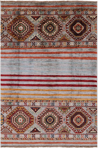 Khorjin Persian Gabbeh Hand Knotted Wool Rug - 3' 4