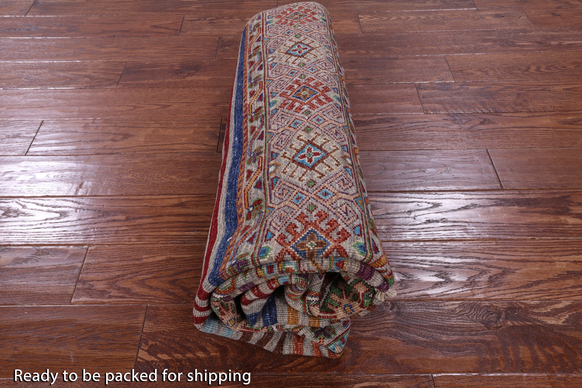 Khorjin Persian Gabbeh Hand Knotted Wool Rug - 5' 0" X 6' 11" - Golden Nile