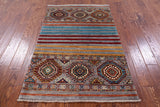 Khorjin Persian Gabbeh Hand Knotted Wool Rug - 3' 3" X 5' 1" - Golden Nile
