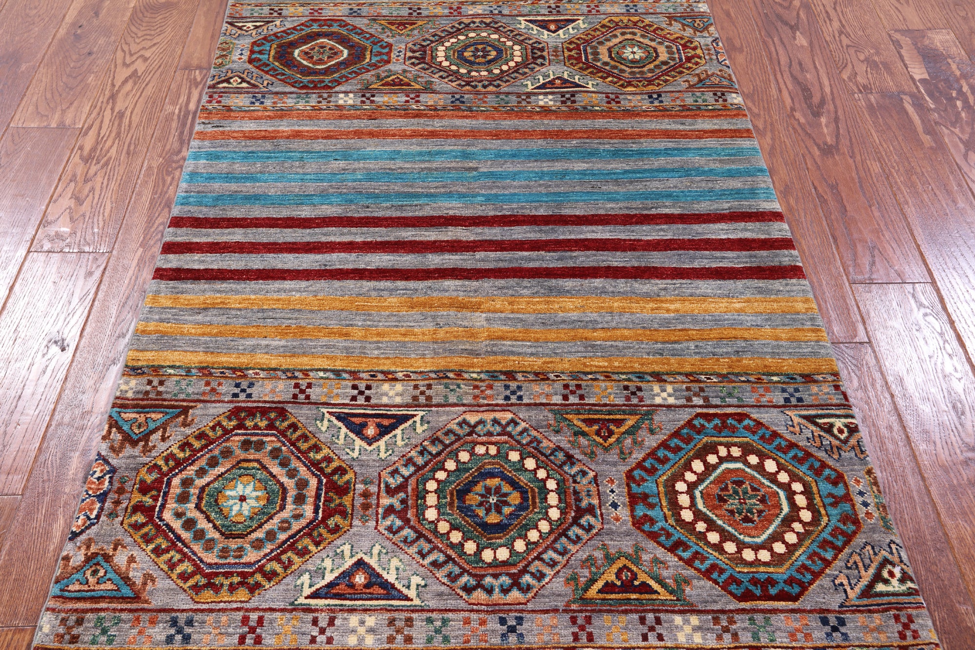 Khorjin Persian Gabbeh Hand Knotted Wool Rug - 3' 3" X 5' 1" - Golden Nile