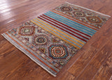 Khorjin Persian Gabbeh Hand Knotted Wool Rug - 3' 3" X 5' 1" - Golden Nile