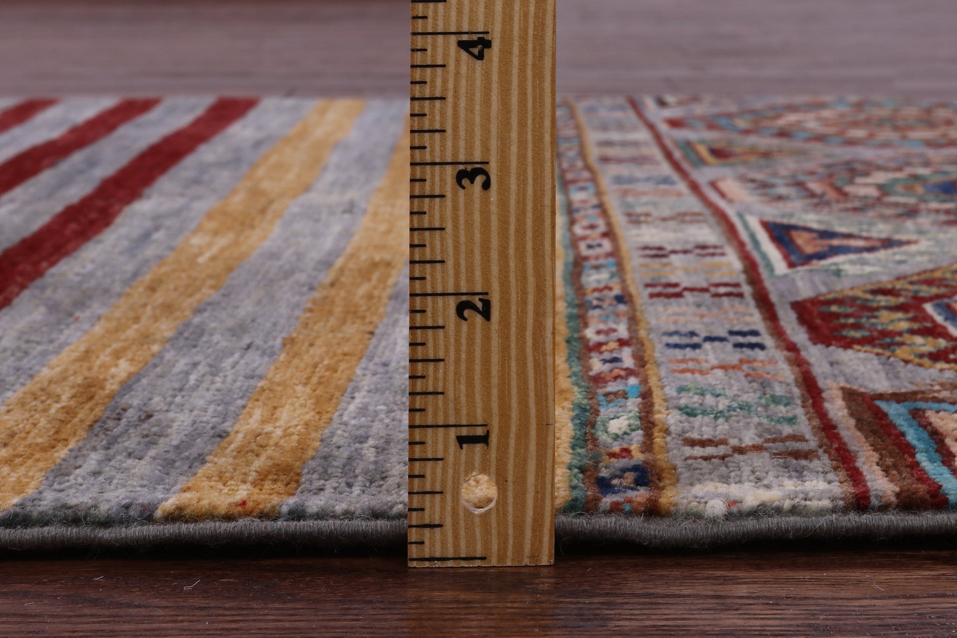 Khorjin Persian Gabbeh Hand Knotted Wool Rug - 3' 3" X 5' 1" - Golden Nile