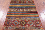 Khorjin Persian Gabbeh Handmade Wool Rug - 3' 2" X 4' 9" - Golden Nile