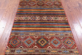 Khorjin Persian Gabbeh Handmade Wool Rug - 3' 2" X 4' 9" - Golden Nile