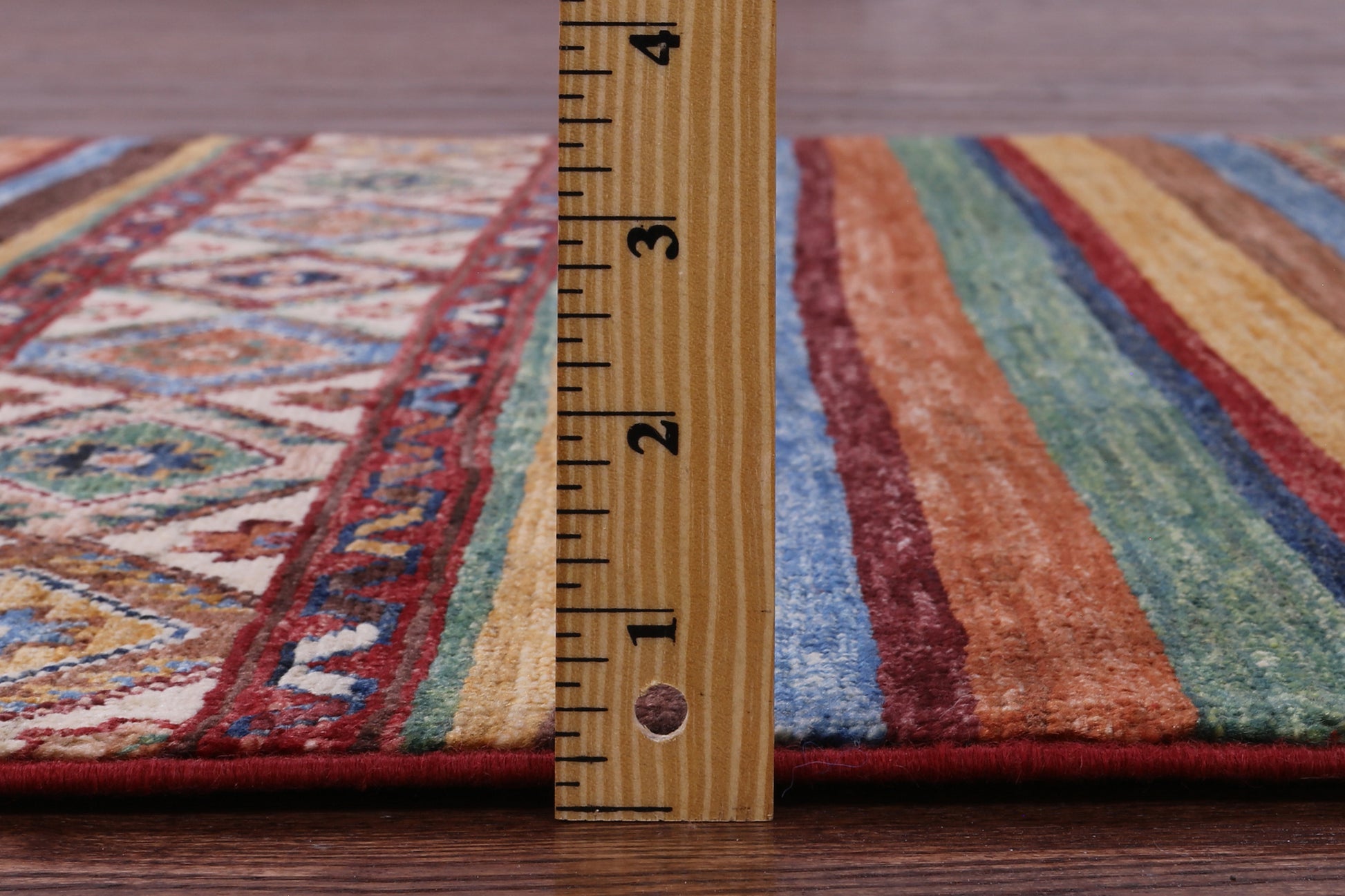 Khorjin Persian Gabbeh Handmade Wool Rug - 3' 2" X 4' 9" - Golden Nile