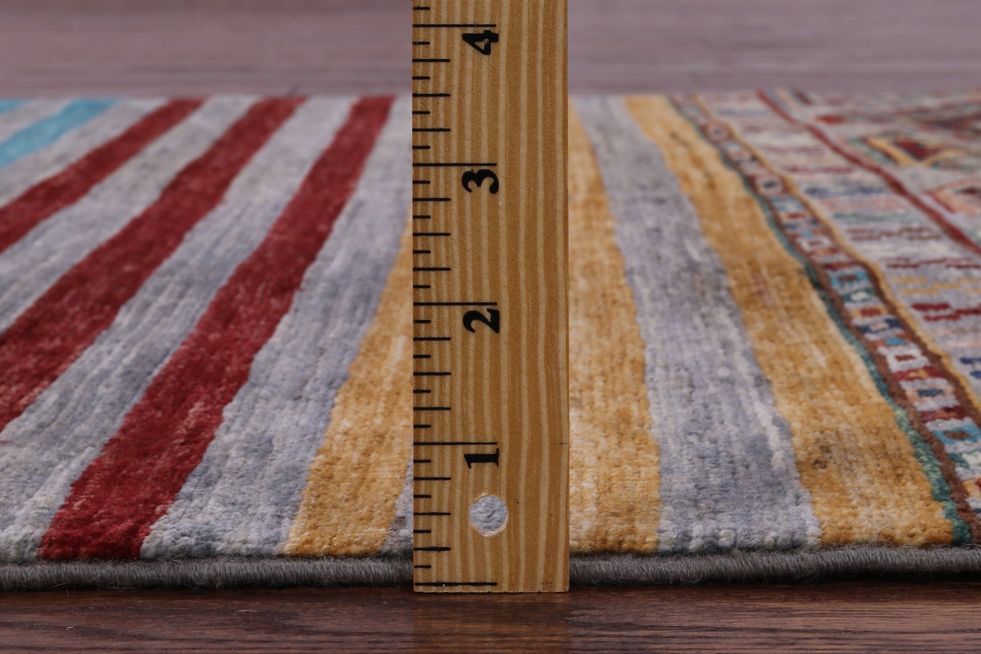 Khorjin Persian Gabbeh Handmade Wool Rug - 3' 4" X 5' 1" - Golden Nile