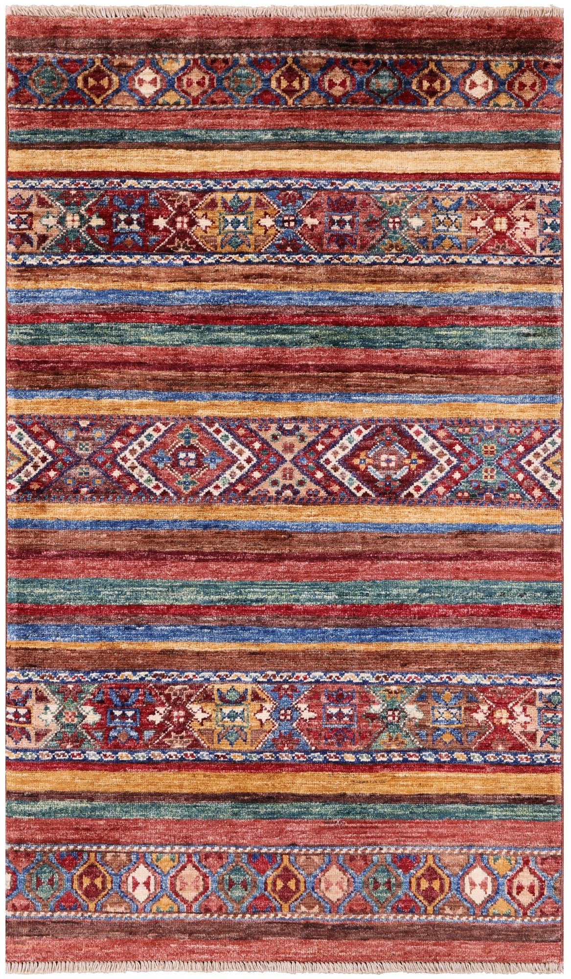 Khorjin Persian Gabbeh Hand Knotted Wool Rug - 2' 6" X 4' 1" - Golden Nile