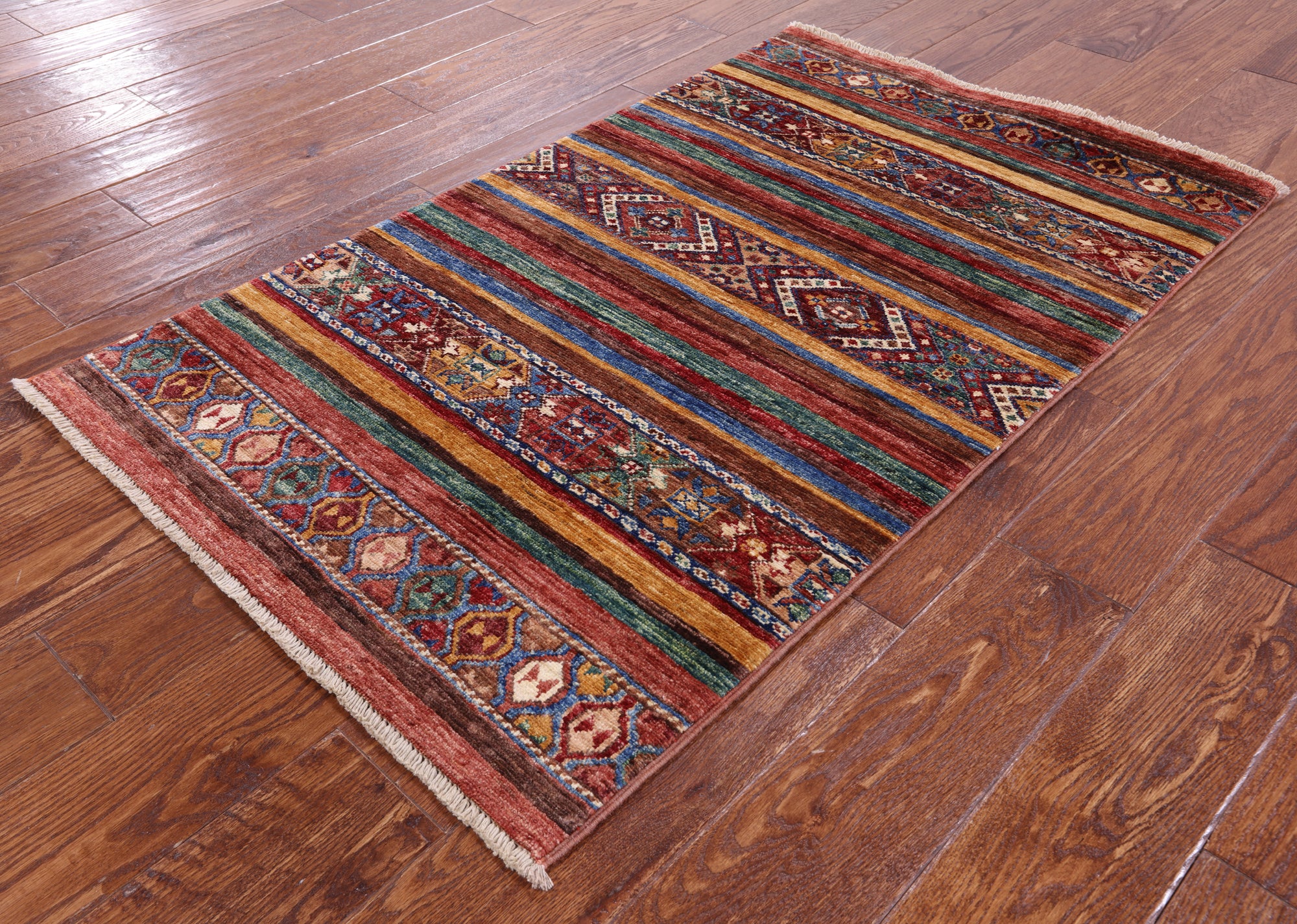 Khorjin Persian Gabbeh Hand Knotted Wool Rug - 2' 6" X 4' 1" - Golden Nile