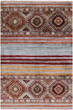 Khorjin Persian Gabbeh Hand Knotted Wool Rug - 3' 4" X 4' 11" - Golden Nile