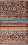 Khorjin Persian Gabbeh Hand Knotted Wool Rug - 3' 3" X 5' 1" - Golden Nile
