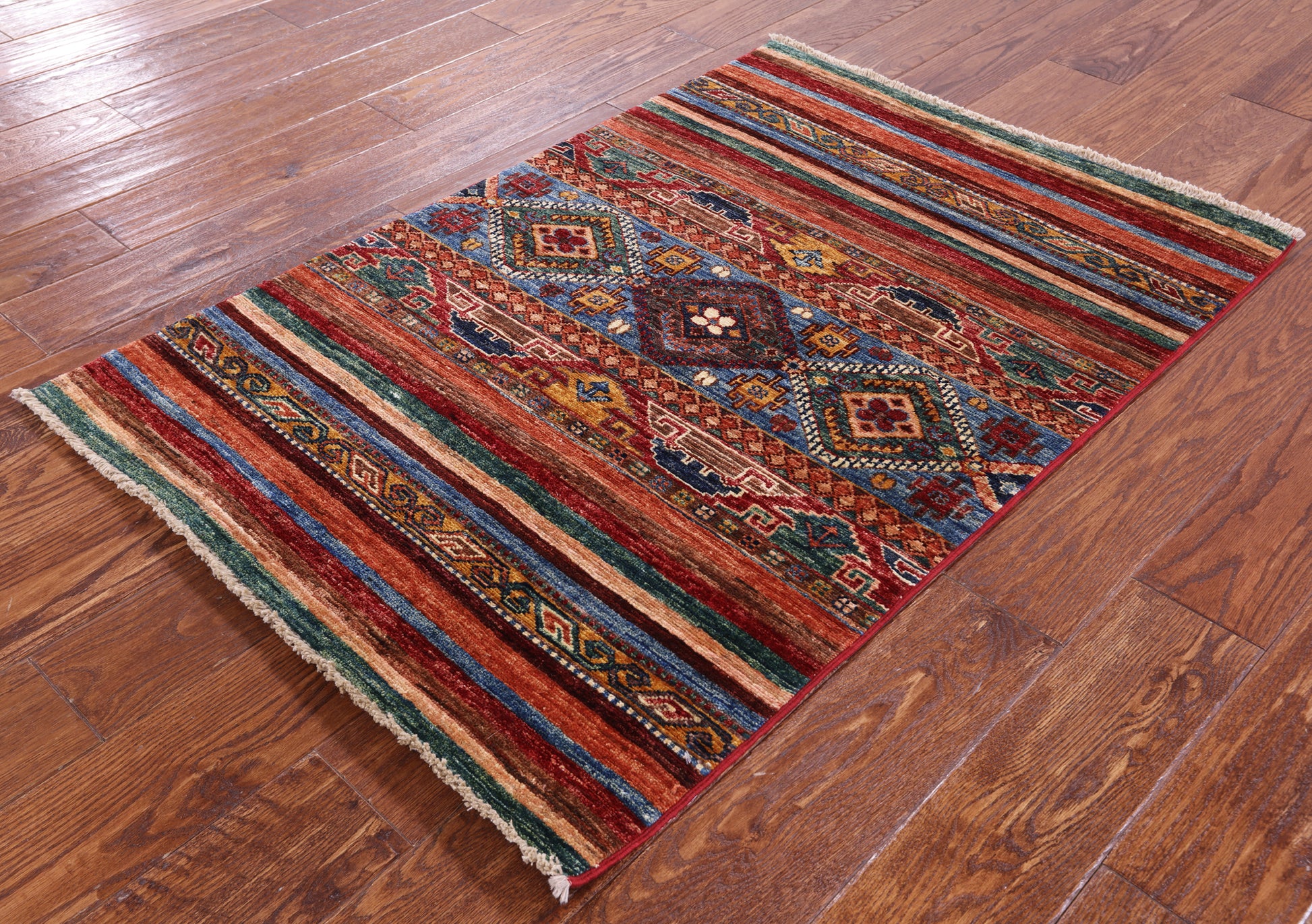 Khorjin Persian Gabbeh Hand Knotted Wool Rug - 2' 9" X 4' 1" - Golden Nile