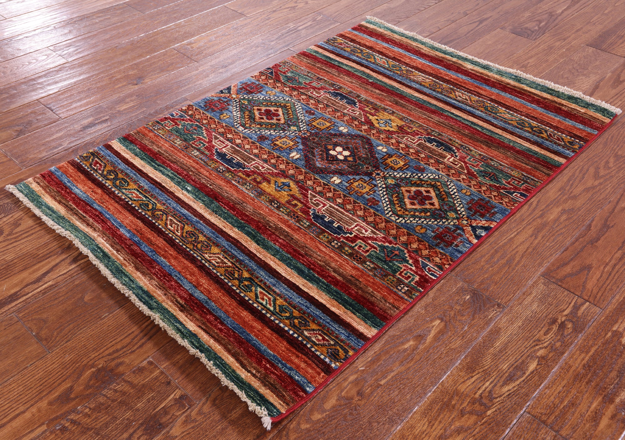 Khorjin Persian Gabbeh Hand Knotted Wool Rug - 2' 9" X 4' 1" - Golden Nile