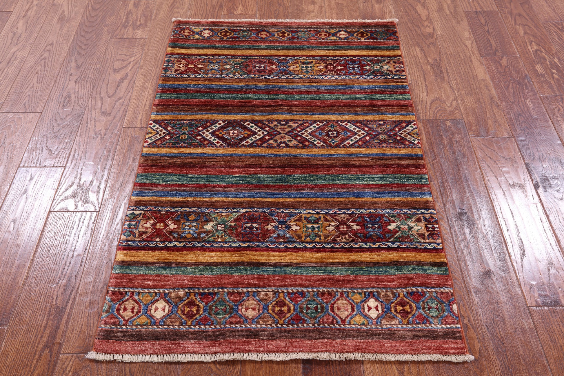 Khorjin Persian Gabbeh Handmade Wool Rug - 2' 7" X 4' 1" - Golden Nile