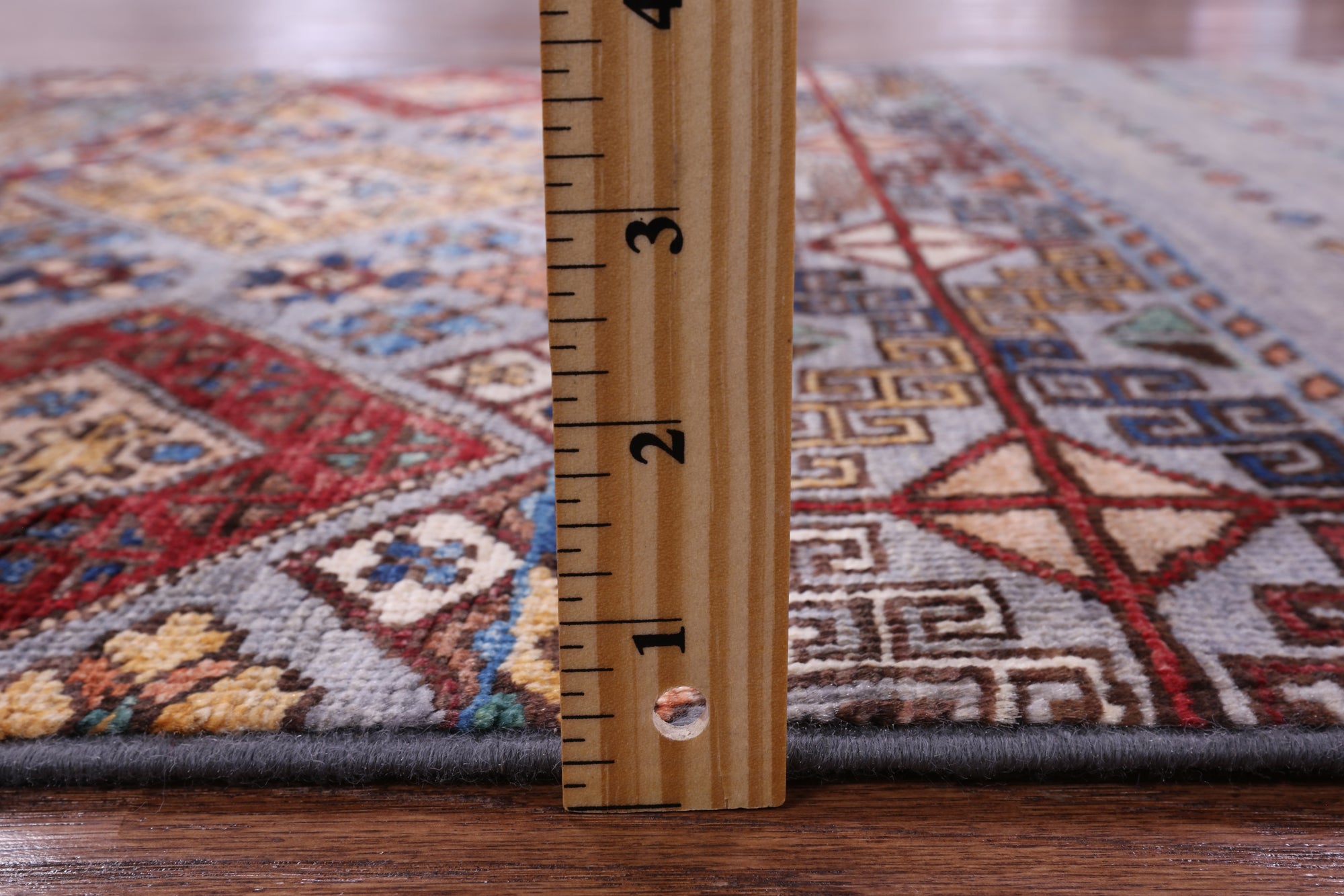 Grey Khorjin Persian Gabbeh Hand Knotted Wool Rug - 2' 8" X 4' 1" - Golden Nile