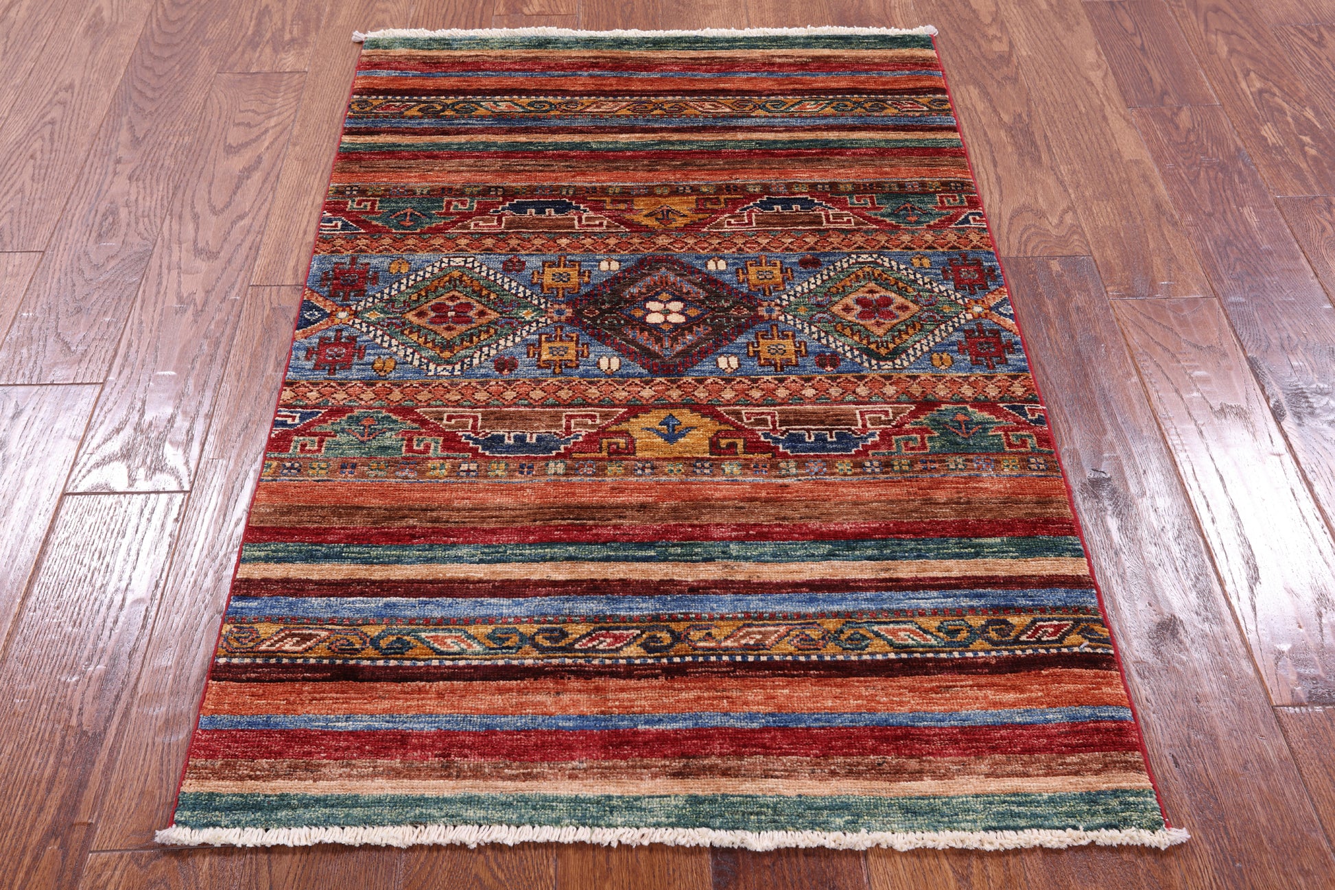 Khorjin Persian Gabbeh Hand Knotted Wool Rug - 2' 9" X 4' 0" - Golden Nile