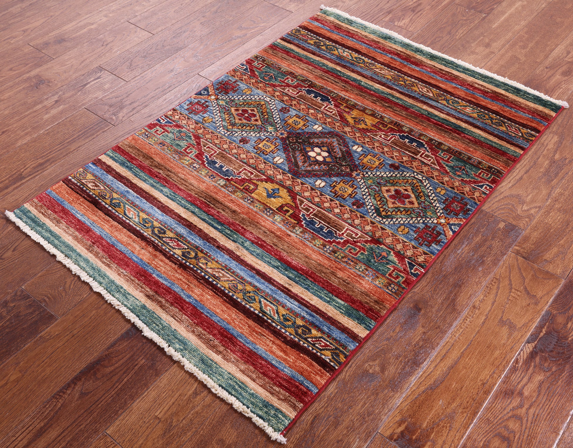Khorjin Persian Gabbeh Hand Knotted Wool Rug - 2' 9" X 4' 0" - Golden Nile