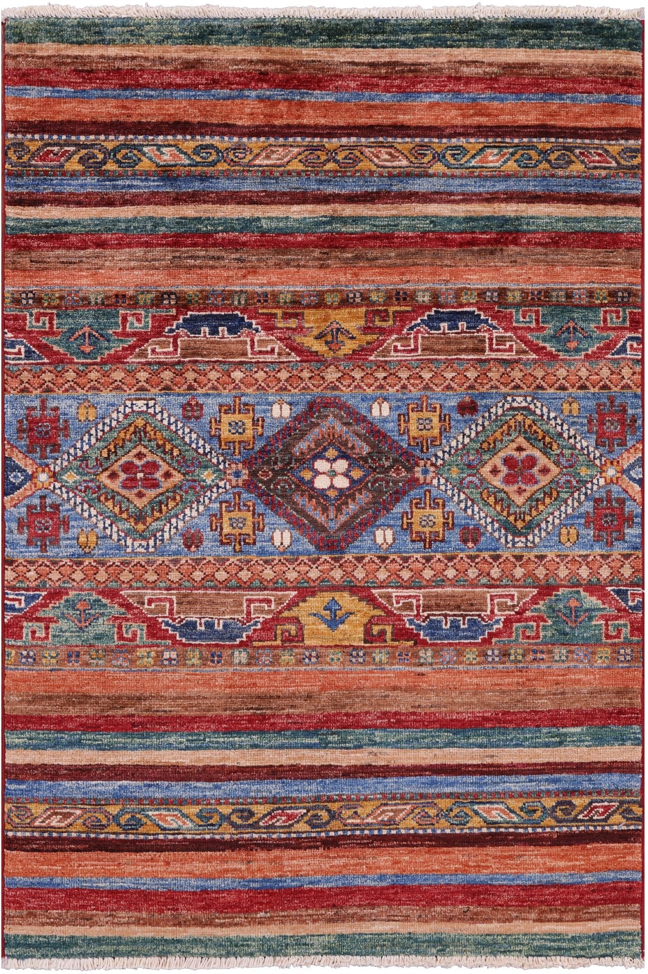Khorjin Persian Gabbeh Hand Knotted Wool Rug - 2' 9" X 4' 0" - Golden Nile