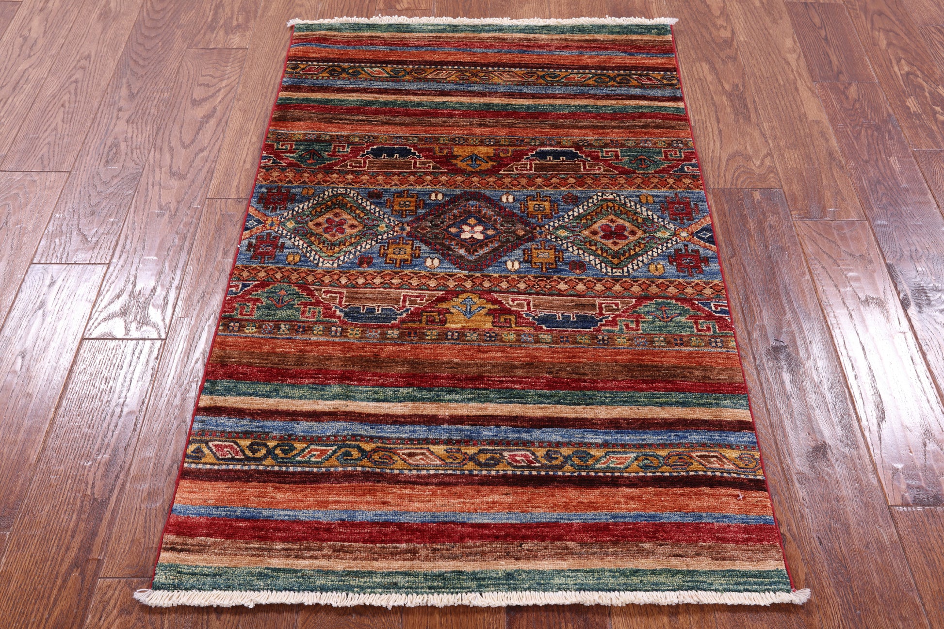 Khorjin Persian Gabbeh Handmade Wool Rug - 2' 7" X 4' 1" - Golden Nile