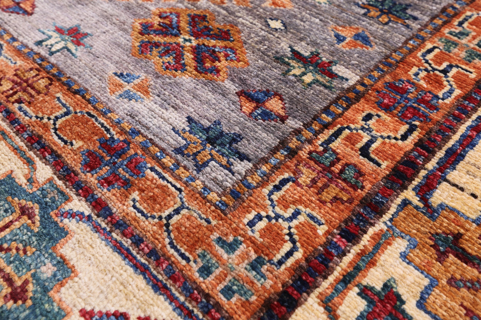 Super Kazak Hand Knotted Wool Rug - 5' 6" X 8' 3" - Golden Nile