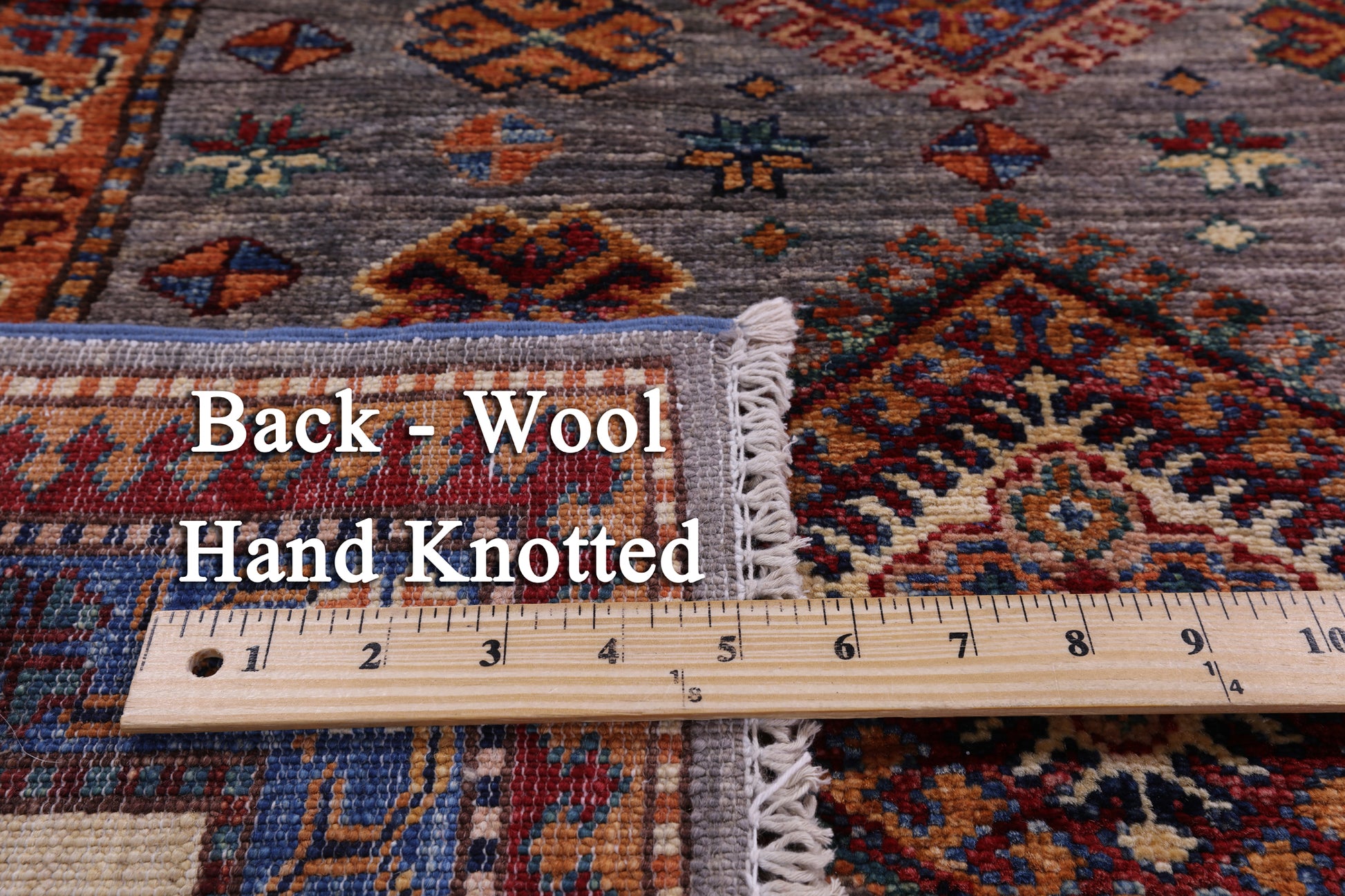 Super Kazak Hand Knotted Wool Rug - 5' 6" X 8' 3" - Golden Nile
