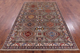 Super Kazak Hand Knotted Wool Rug - 5' 6" X 8' 0" - Golden Nile