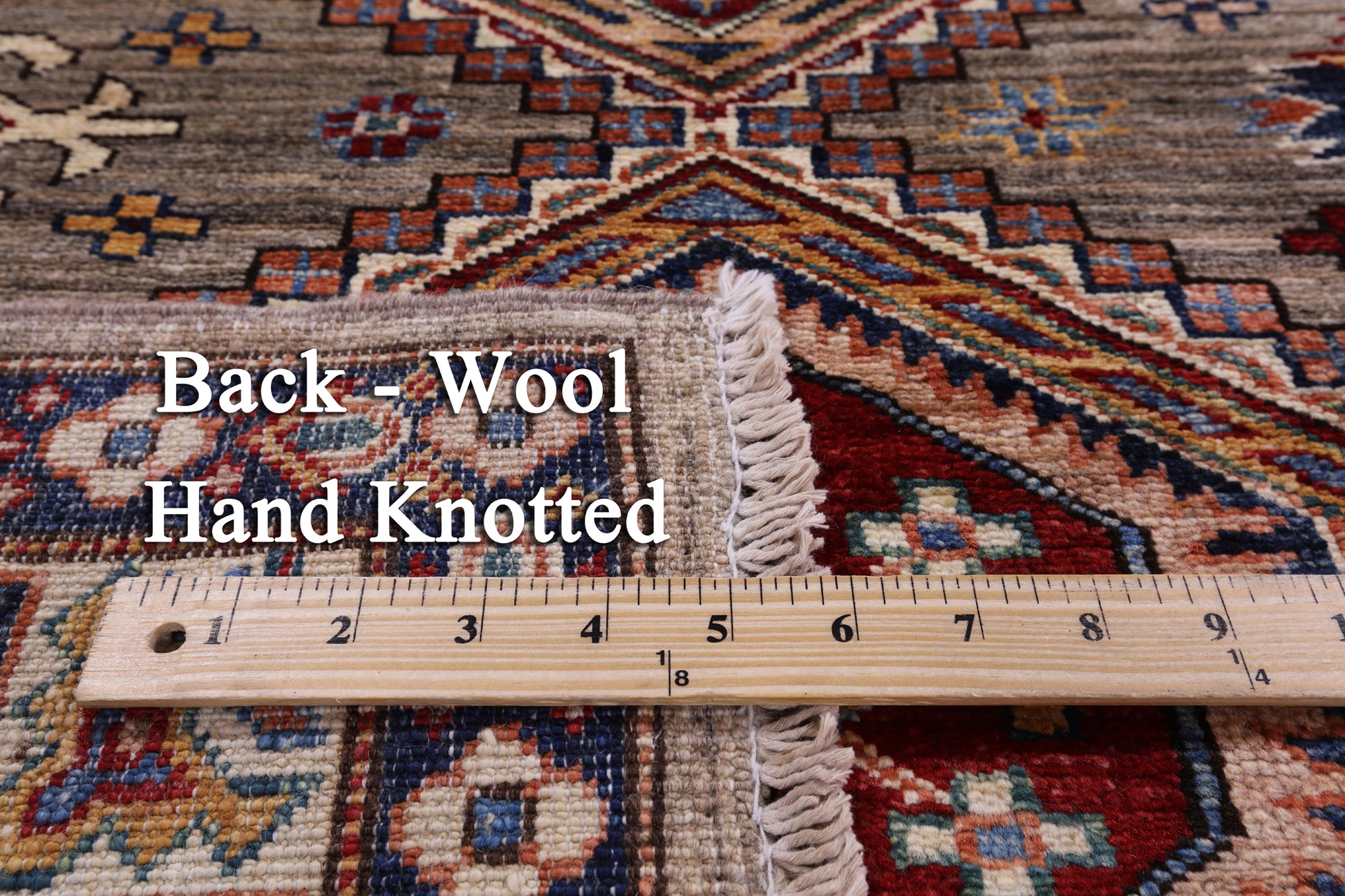 Super Kazak Hand Knotted Wool Rug - 5' 6" X 8' 0" - Golden Nile