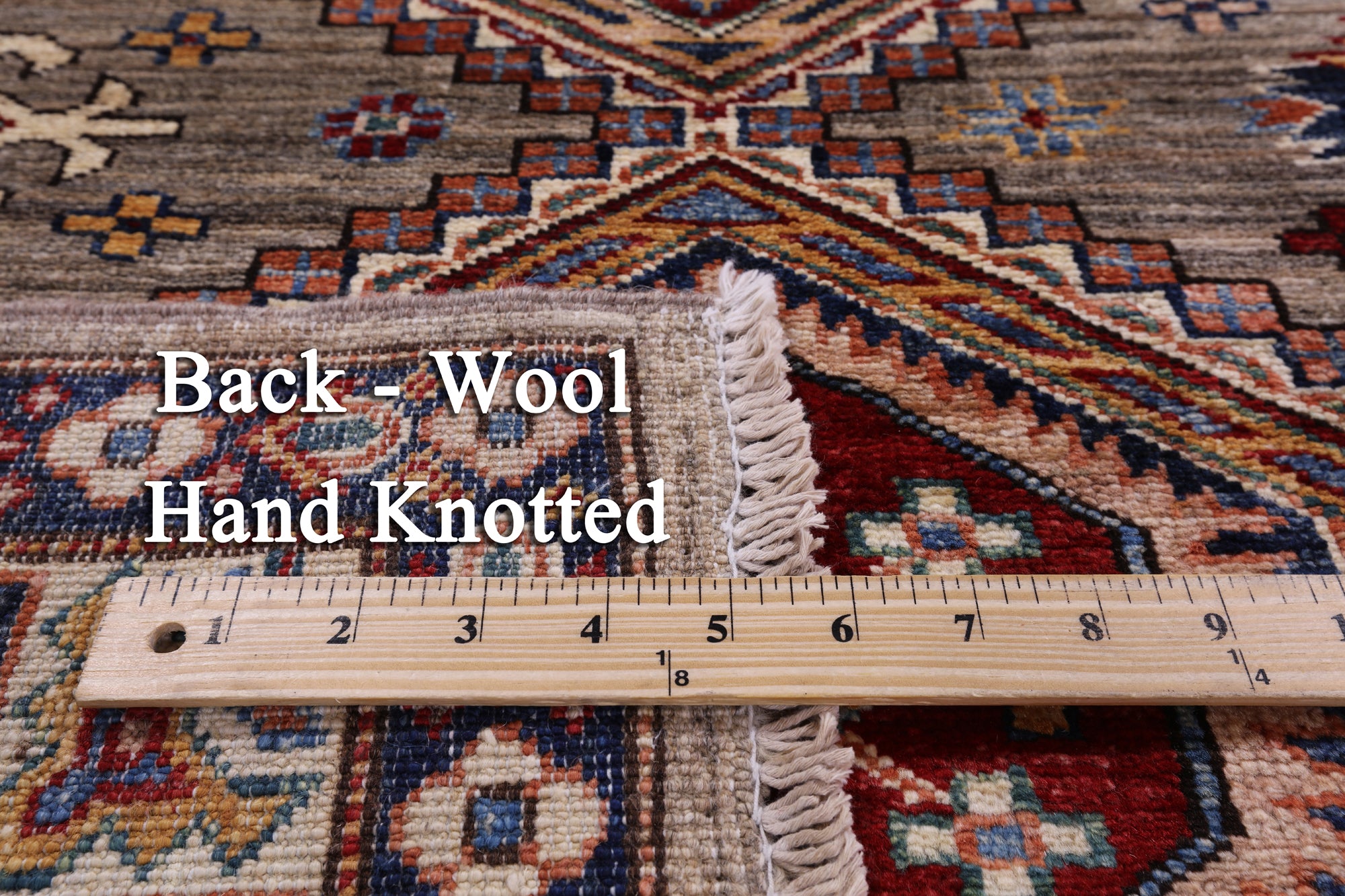 Super Kazak Hand Knotted Wool Rug - 5' 6" X 8' 0" - Golden Nile