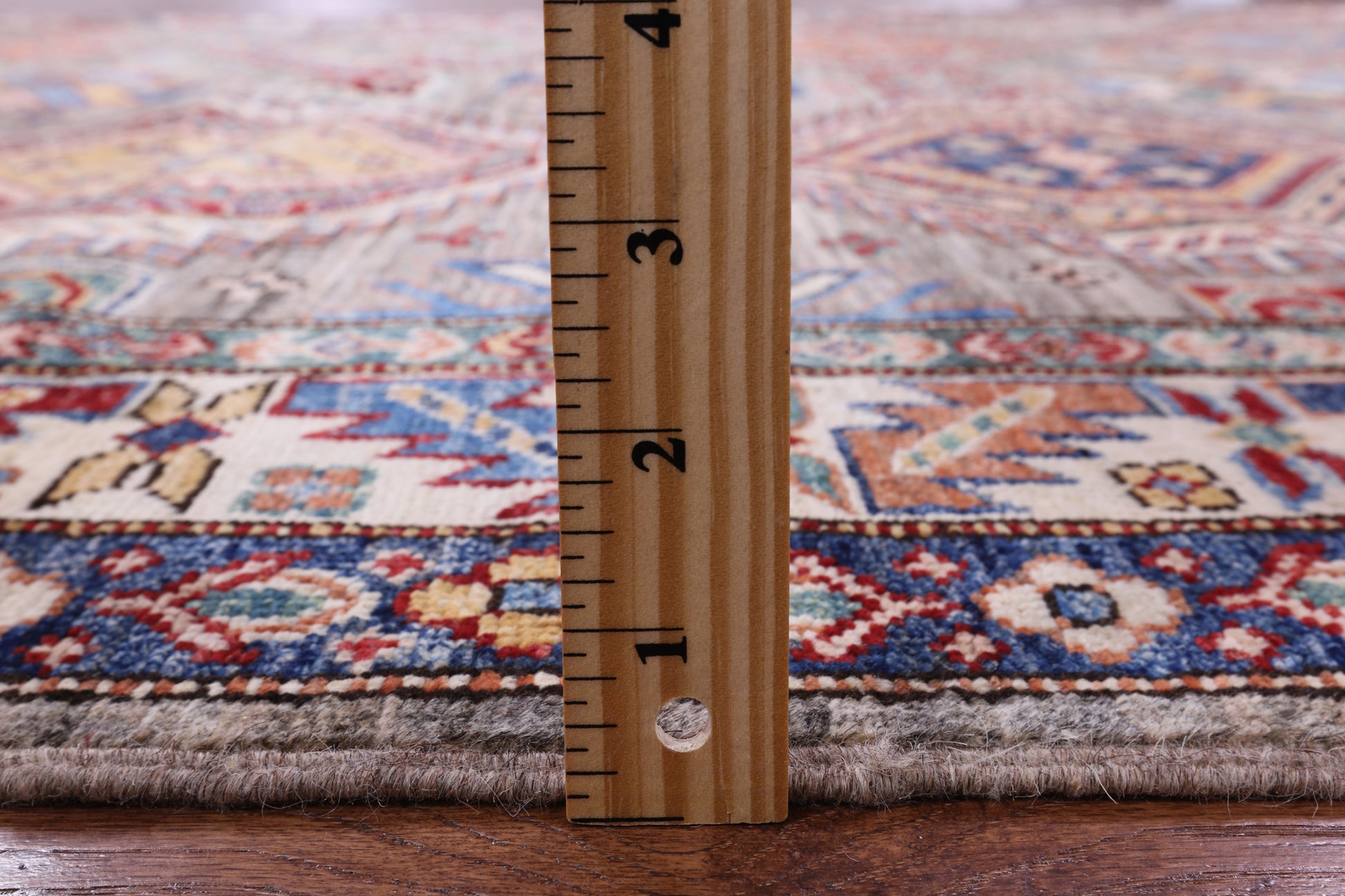 Super Kazak Hand Knotted Wool Rug - 5' 6" X 8' 0" - Golden Nile