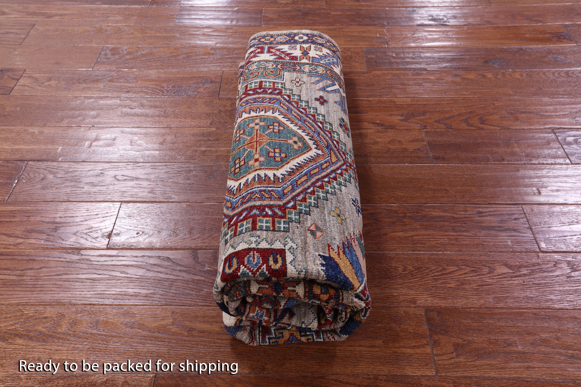 Super Kazak Hand Knotted Wool Rug - 5' 6" X 8' 0" - Golden Nile