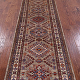 Super Kazak Hand Knotted Wool Runner Rug - 2' 10" X 9' 3" - Golden Nile