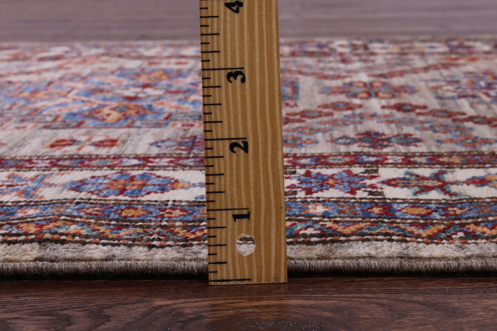 Super Kazak Hand Knotted Wool Runner Rug - 2' 10" X 9' 3" - Golden Nile