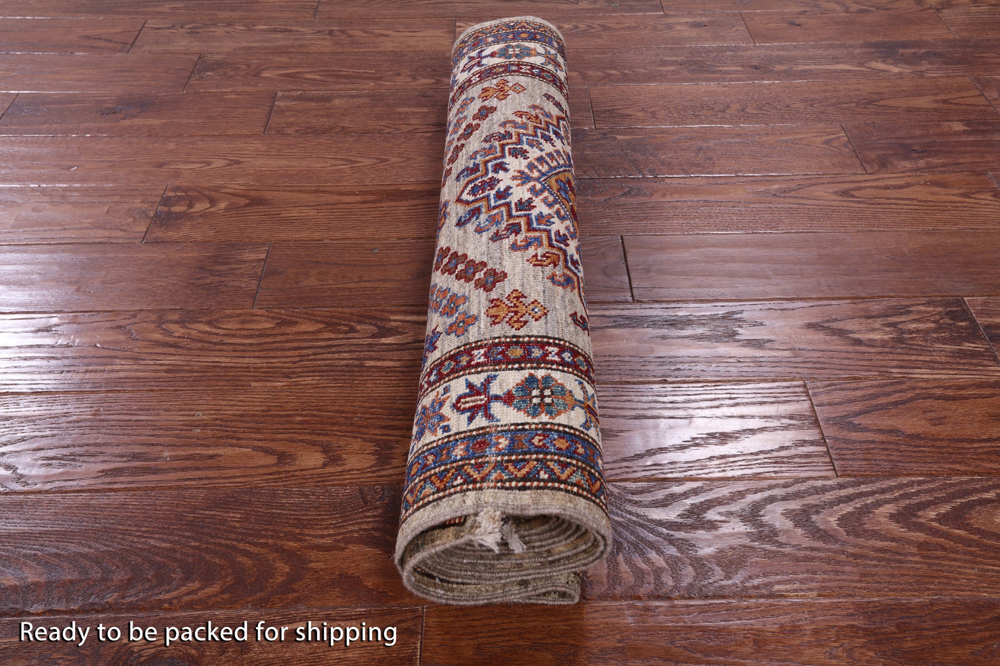 Super Kazak Hand Knotted Wool Runner Rug - 2' 10" X 9' 3" - Golden Nile