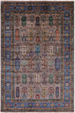 Turkmen Ersari Handmade Wool Rug - 6' 6" X 10' 0" - Golden Nile