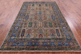 Turkmen Ersari Handmade Wool Rug - 6' 6" X 10' 0" - Golden Nile