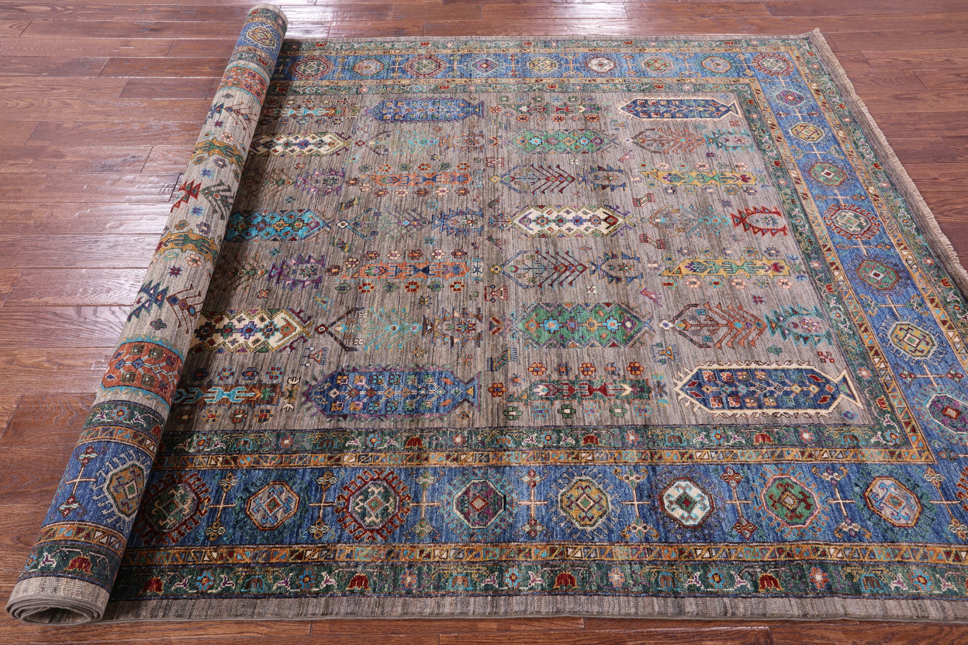 Turkmen Ersari Handmade Wool Rug - 6' 6" X 10' 0" - Golden Nile