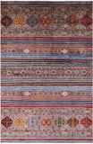 Khorjin Persian Gabbeh Hand Knotted Wool Rug - 6' 10" X 10' 2" - Golden Nile