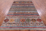 Khorjin Persian Gabbeh Hand Knotted Wool Rug - 6' 10" X 10' 2" - Golden Nile