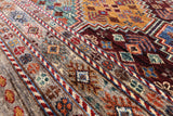 Khorjin Persian Gabbeh Hand Knotted Wool Rug - 7' 1" X 9' 11" - Golden Nile