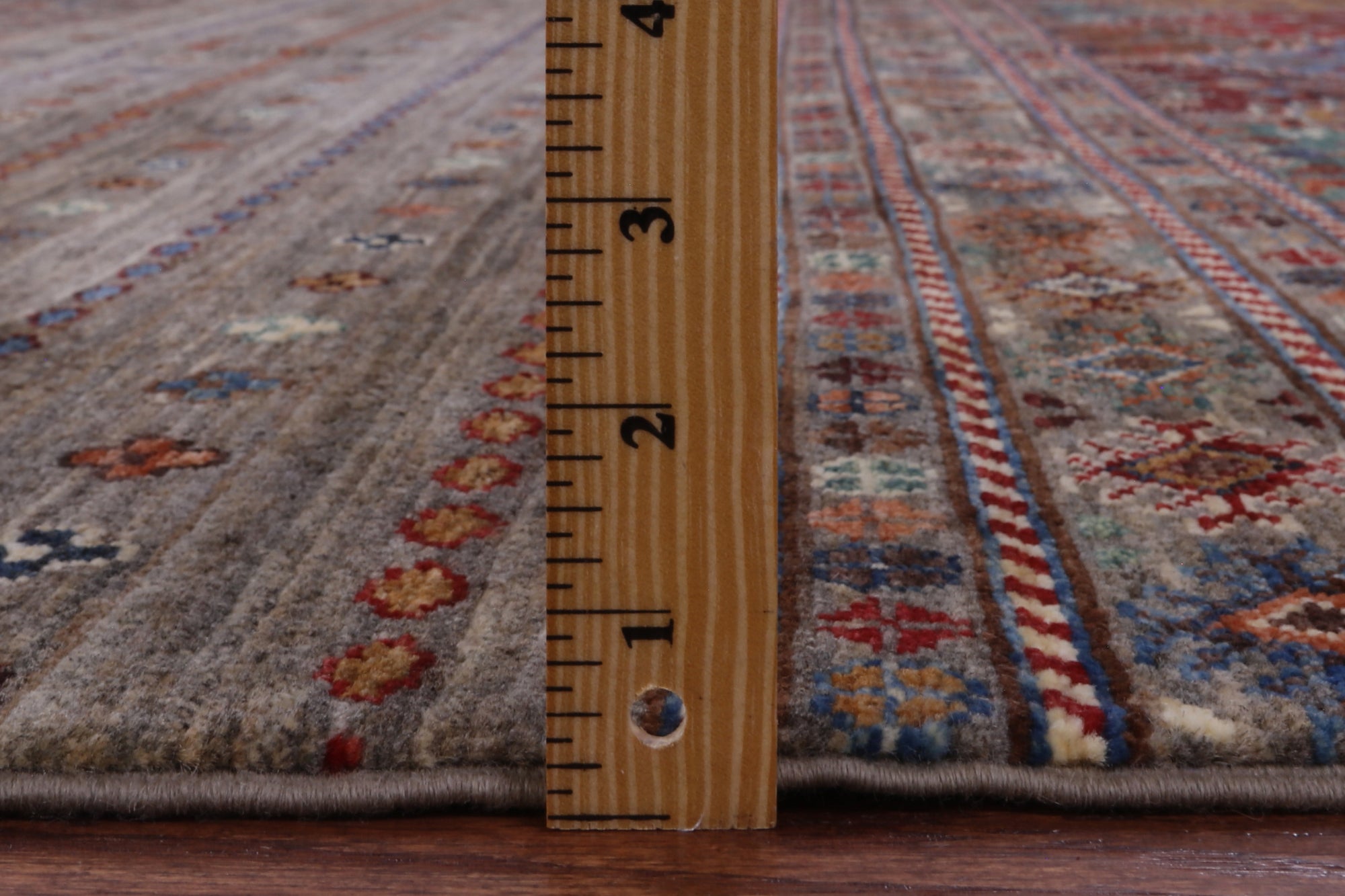 Khorjin Persian Gabbeh Hand Knotted Wool Rug - 7' 1" X 9' 11" - Golden Nile
