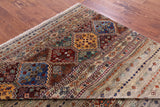 Khorjin Persian Gabbeh Hand Knotted Wool Rug - 7' 1" X 9' 11" - Golden Nile