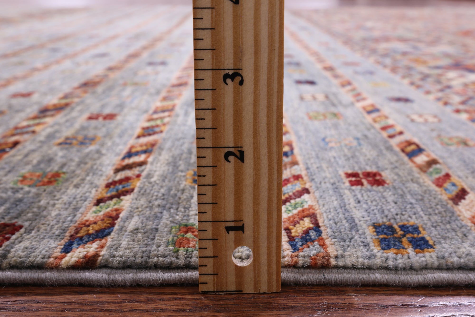 Grey Khorjin Persian Gabbeh Handmade Wool Rug - 6' 10" X 10' 2" - Golden Nile
