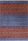 Blue Khorjin Persian Gabbeh Handmade Wool Rug - 6' 7" X 10' 0" - Golden Nile