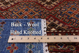 Blue Khorjin Persian Gabbeh Handmade Wool Rug - 6' 7" X 10' 0" - Golden Nile
