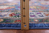 Blue Turkmen Ersari Hand Knotted Wool Rug - 5' 6" X 8' 0" - Golden Nile