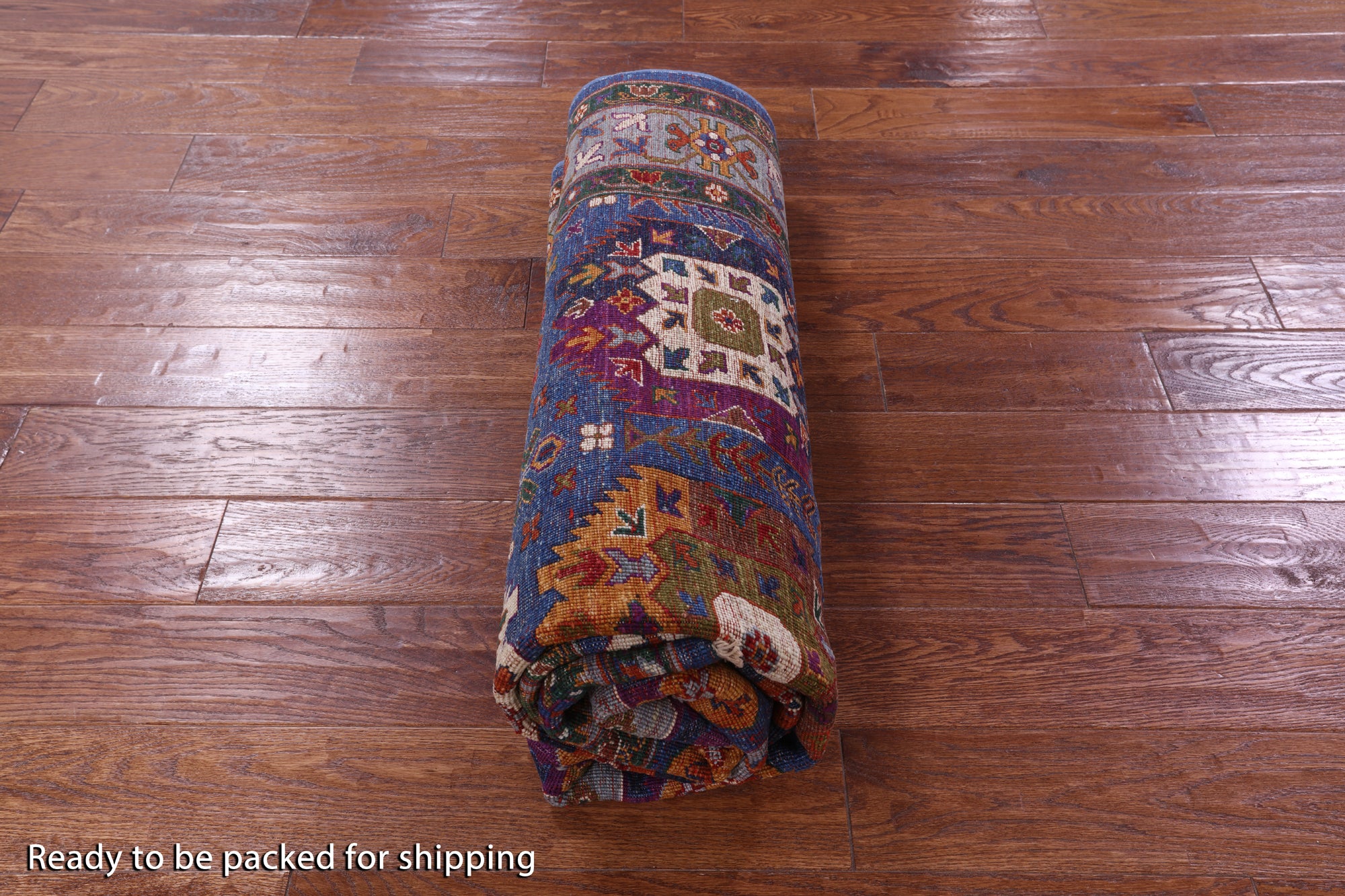 Blue Turkmen Ersari Hand Knotted Wool Rug - 5' 6" X 8' 0" - Golden Nile