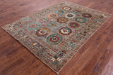 Turkmen Ersari Handmade Wool Rug - 5' 11" X 8' 0" - Golden Nile