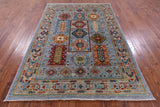 Turkmen Ersari Hand Knotted Wool Rug - 5' 9" X 8' 3" - Golden Nile