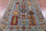 Turkmen Ersari Hand Knotted Wool Rug - 5' 9" X 8' 3" - Golden Nile