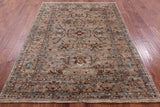 Peshawar Hand Knotted Wool Rug - 5' 9" X 7' 8" - Golden Nile